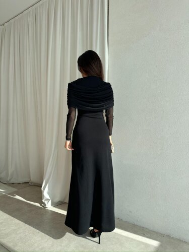 LENORA Maxi Elbise 4795 - Siyah - 5