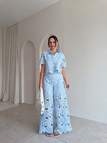 LEONY Takım 8945 - Mavi - Mooi Butik