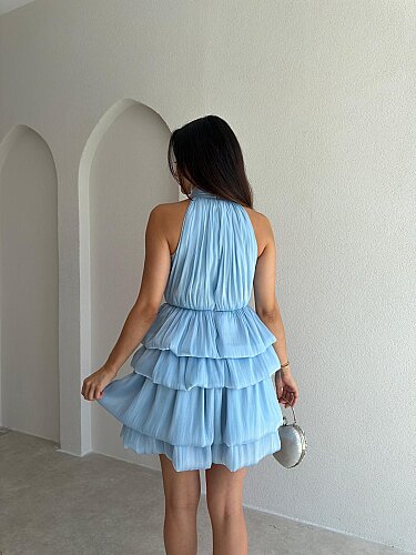 LİLOU Halter Yaka Takım 3569 - Bebe Mavisi - 2