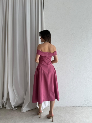 LODA Midi Elbise 5042 - Pembe - 3