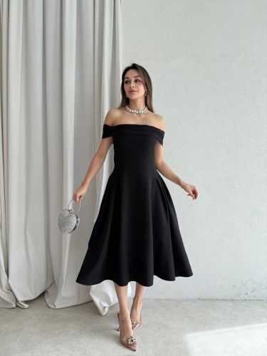LODA Midi Elbise 5042 - Siyah 