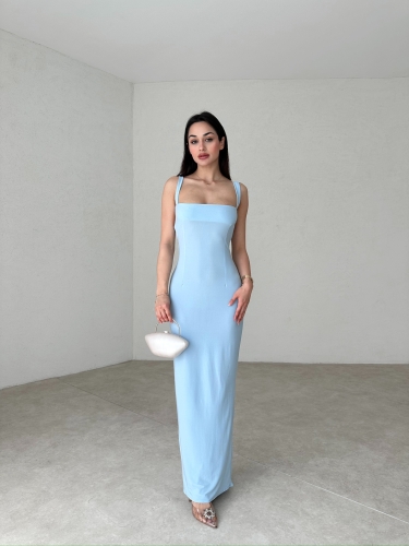 LOVELACE Maxi Elbise 3922 - Bebe Mavi - 4