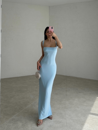 LOVELACE Maxi Elbise 3922 - Bebe Mavi - 1