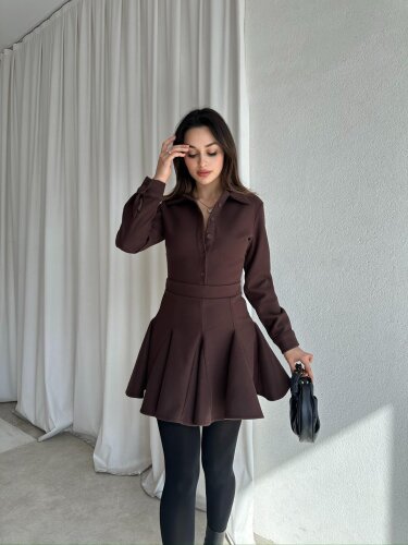 LOVENT Elbise 9935 - Acı Kahve - 1