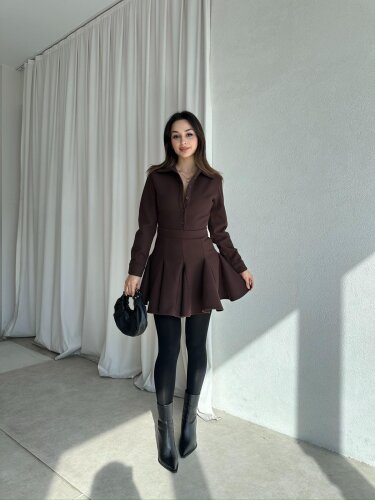LOVENT Elbise 9935 - Acı Kahve - 2