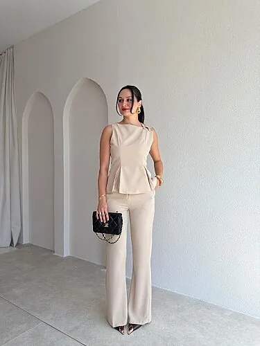 LUREX Takım 5710 - Taş - Mooi Butik