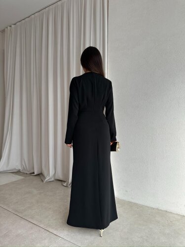 LUXE Maxi Elbise 8588 - Siyah - 4