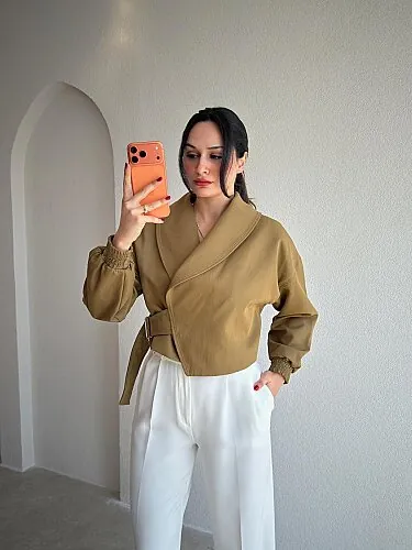 MADELLA Kısa Ceket 4080 - Haki - Mooi Butik