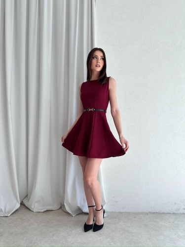 MAGENTA Mini Elbise 5040 - Bordo · 2