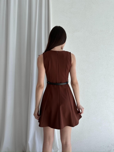 MAGENTA Mini Elbise 5040 - Acı Kahve · 3