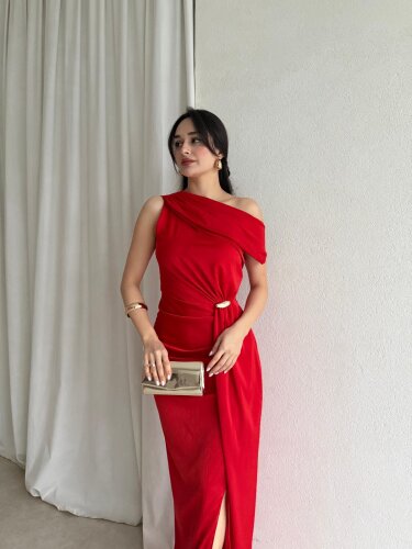 MAJA Maxi Elbise 8910 - Kırmızı - 2