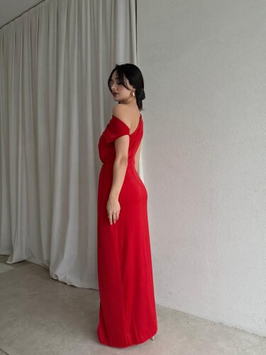 MAJA Maxi Elbise 8910 - Kırmızı - 3