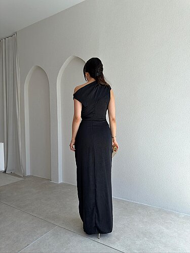 MAJA Maxi Elbise 8910 - Siyah - 3