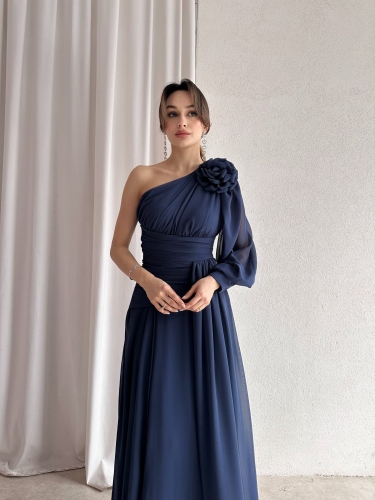 MALTHA Maxi Elbise 8967 - Lacivert - 1