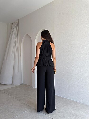 MARFA Broşlu Tulum 3767 - Siyah - 3