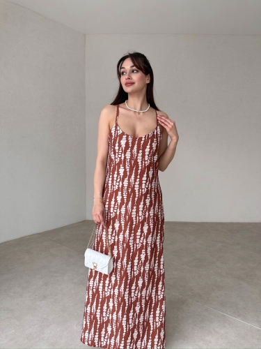 MARGO Maxi Elbise 1445 - Kiremit - 1