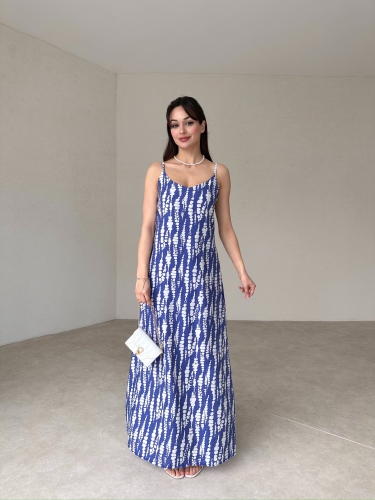MARGO Maxi Elbise 1445 - İndigo - 2
