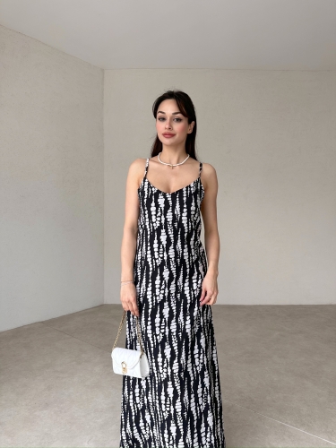 MARGO Maxi Elbise 1445 - Siyah 