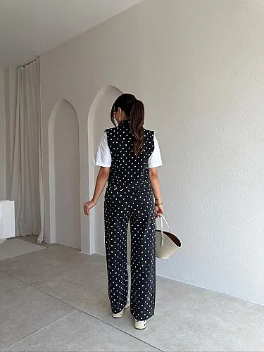 MARİS Puantiyeli Takım 5706 - Siyah - 4