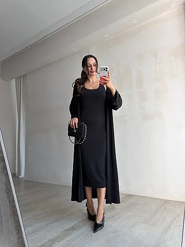 MARLEN Hırka&Elbise Takım 4219 - Siyah - 3
