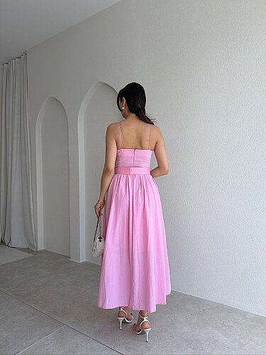 MARUN Maxi Elbise 2100 - Pembe - 3