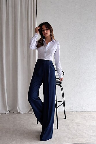 MARVİN Palazzo Pantolon 5035 - Lacivert 