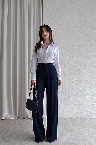 MARVİN Palazzo Pantolon 5035 - Lacivert - 2
