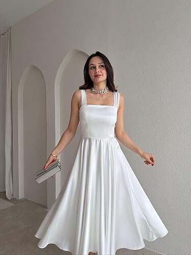 MARX Midi Elbise 3572 - Beyaz - 2