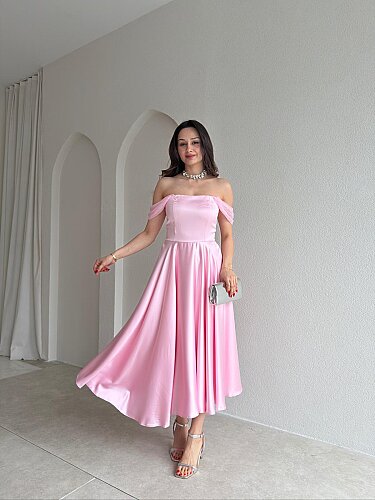 MARX Midi Elbise 3572 - Pembe 