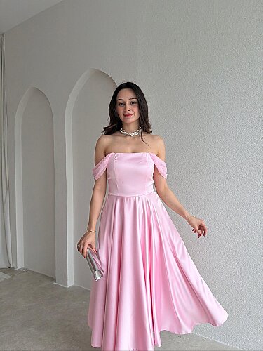 MARX Midi Elbise 3572 - Pembe - 2