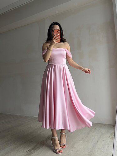 MARX Midi Elbise 3572 - Pembe - 4