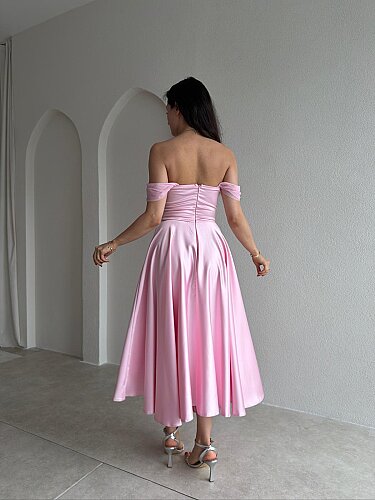 MARX Midi Elbise 3572 - Pembe - 3