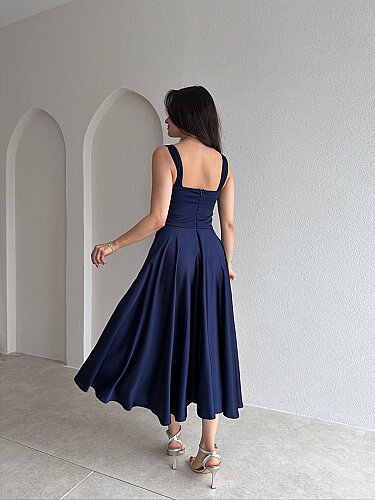 MARX Midi Elbise 3572 - Lacivert - 3