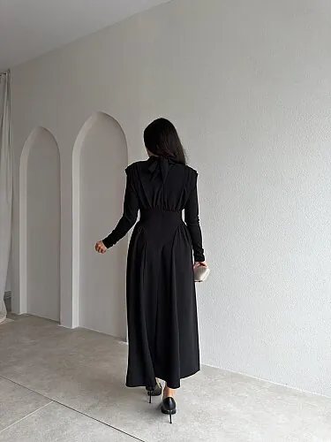 MATEO Midi Elbise 4317 - Siyah - 3
