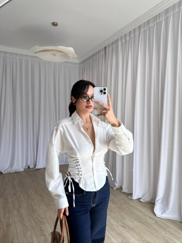 MATRİX Gömlek 8354 - Beyaz - Mooi Butik