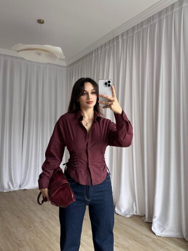 MATRİX Gömlek 8354 - Bordo - 1