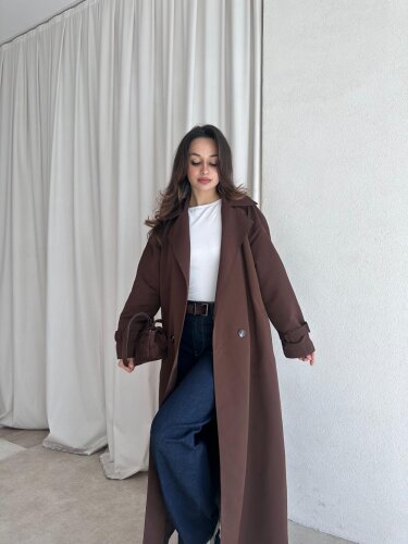 MAURO Trençkot 8567 - Acı Kahve - Mooi Butik