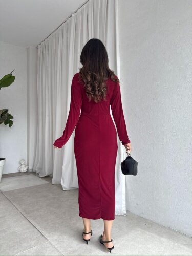 MERTA Elbise 8557 - Bordo - 3
