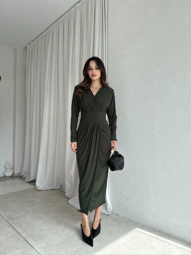 MERTA Elbise 8557 - Haki - 1