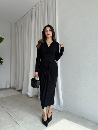 MERTA Elbise 8557 - Siyah 