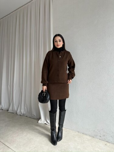 MİRELA Triko Takım 8272 - Acı Kahve - 3