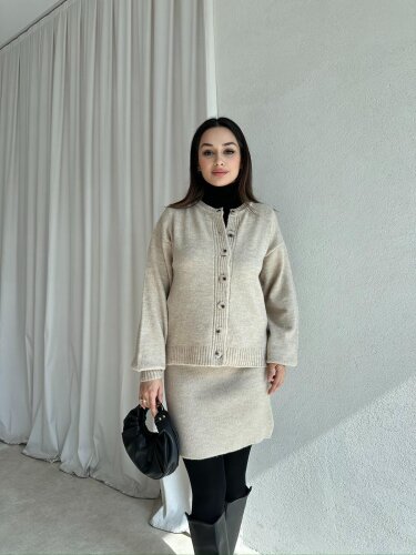 MİRELA Triko Takım 8272 - Krem - 1