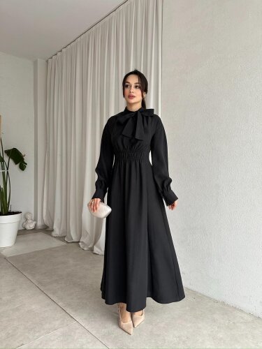MİSSHA Maxi Elbise 3388 - Siyah 