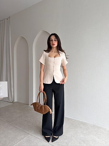 MONİLA Ceket 6891 - Bej - 2