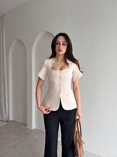 MONİLA Ceket 6891 - Bej - 1