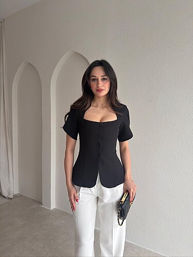 MONİLA Ceket 6891 - Siyah - 1