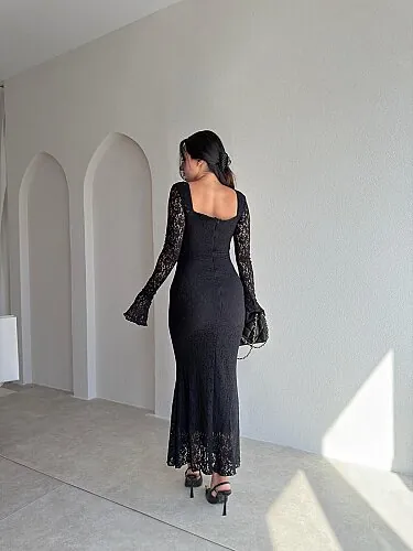 MONTANA Midi Elbise 5978 - Siyah - 3