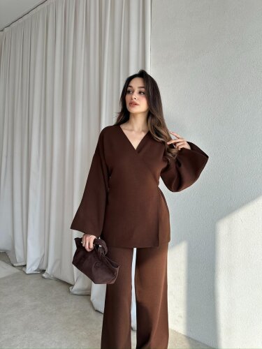 MOON Triko Takım 8650 - Kahverengi 