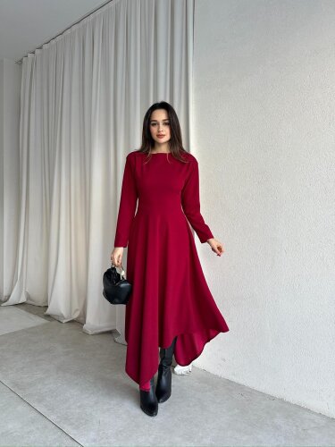 MORATA Midi Elbise 8517 - Kırmızı 