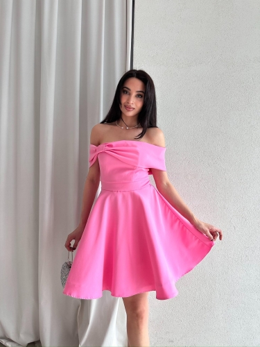 MORENO Mini Elbise 5032 - Pembe - 1